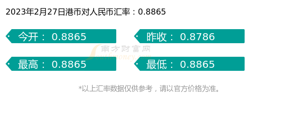 港币元兑换人民币汇率查询(港币元兑换人民币汇率查询表)