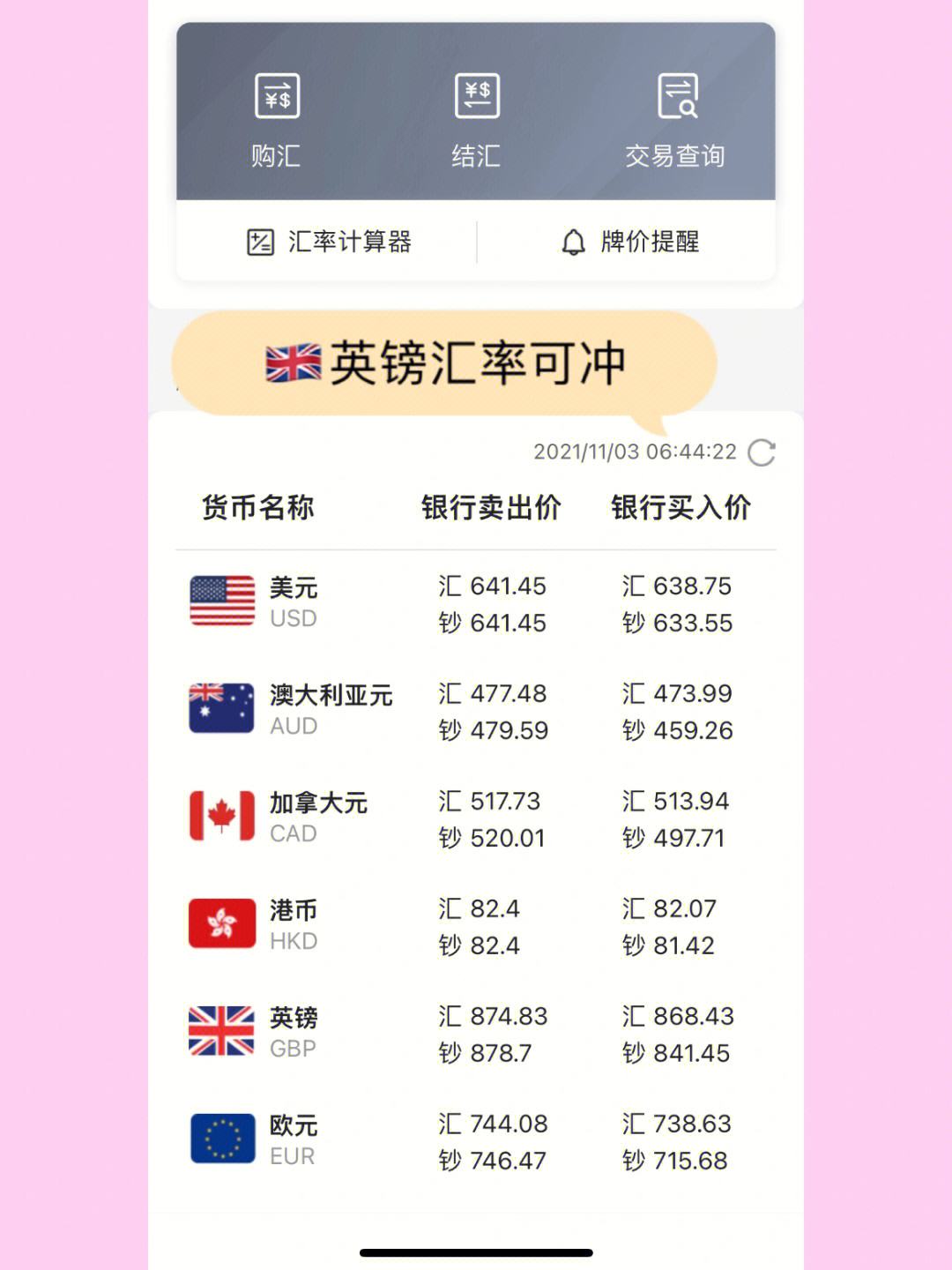 各行英帮对人民币汇率(各大银行英镑汇率对人民币)