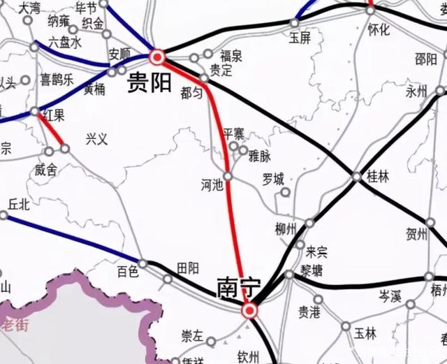 贵南高铁线路图(贵南高铁站点分布)
